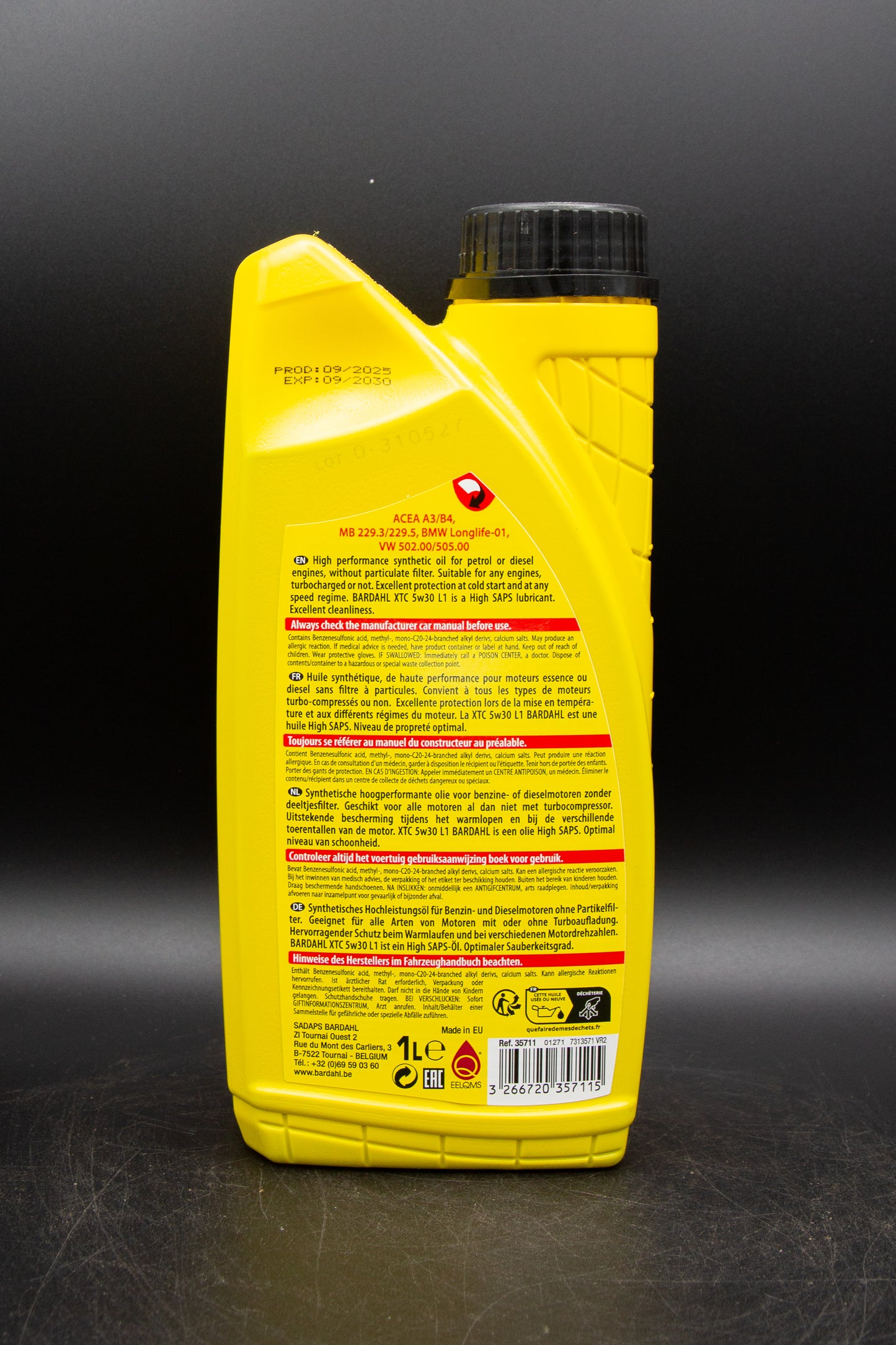 XTC 5W30 L1 A3/B4 Synthetic engine oil